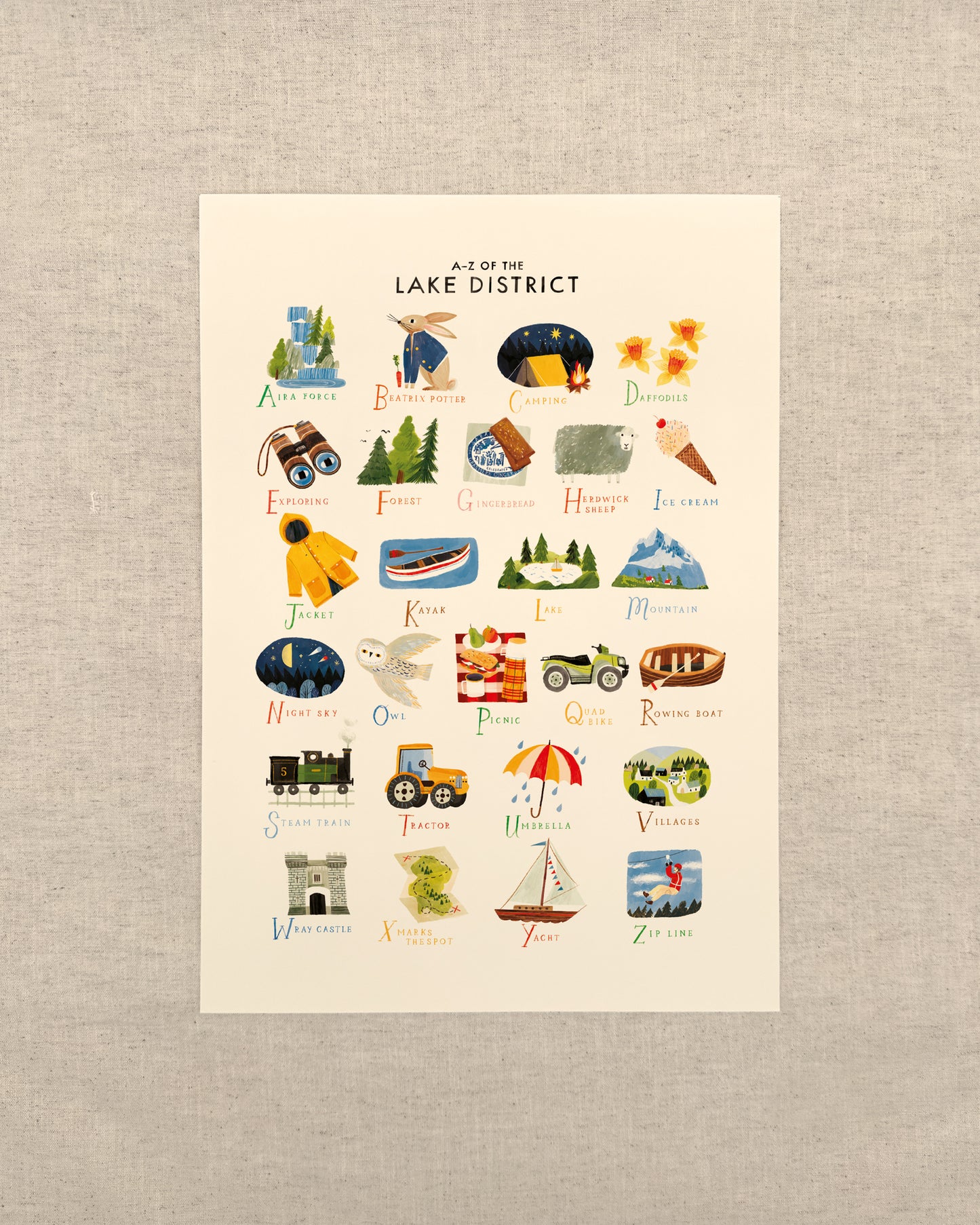 A-Z Lake District A3 Print