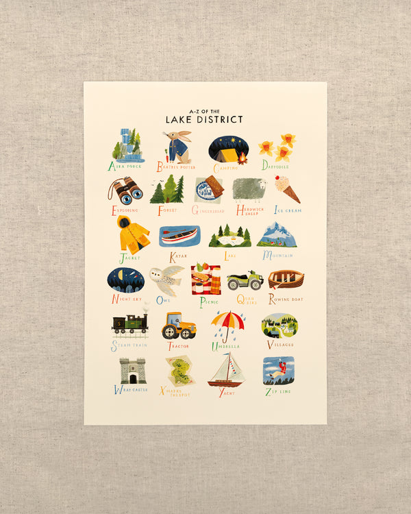 A-Z Lake District A3 Print