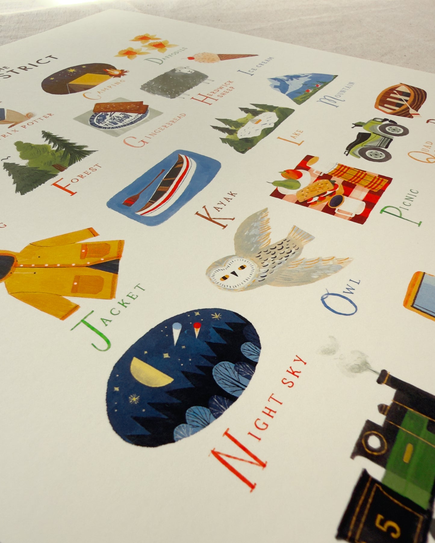 A-Z Lake District A3 Print