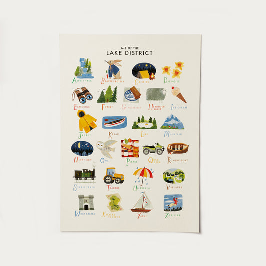 A-Z Lake District A3 Print
