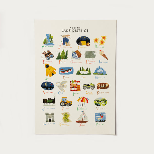 A-Z Lake District A3 Print