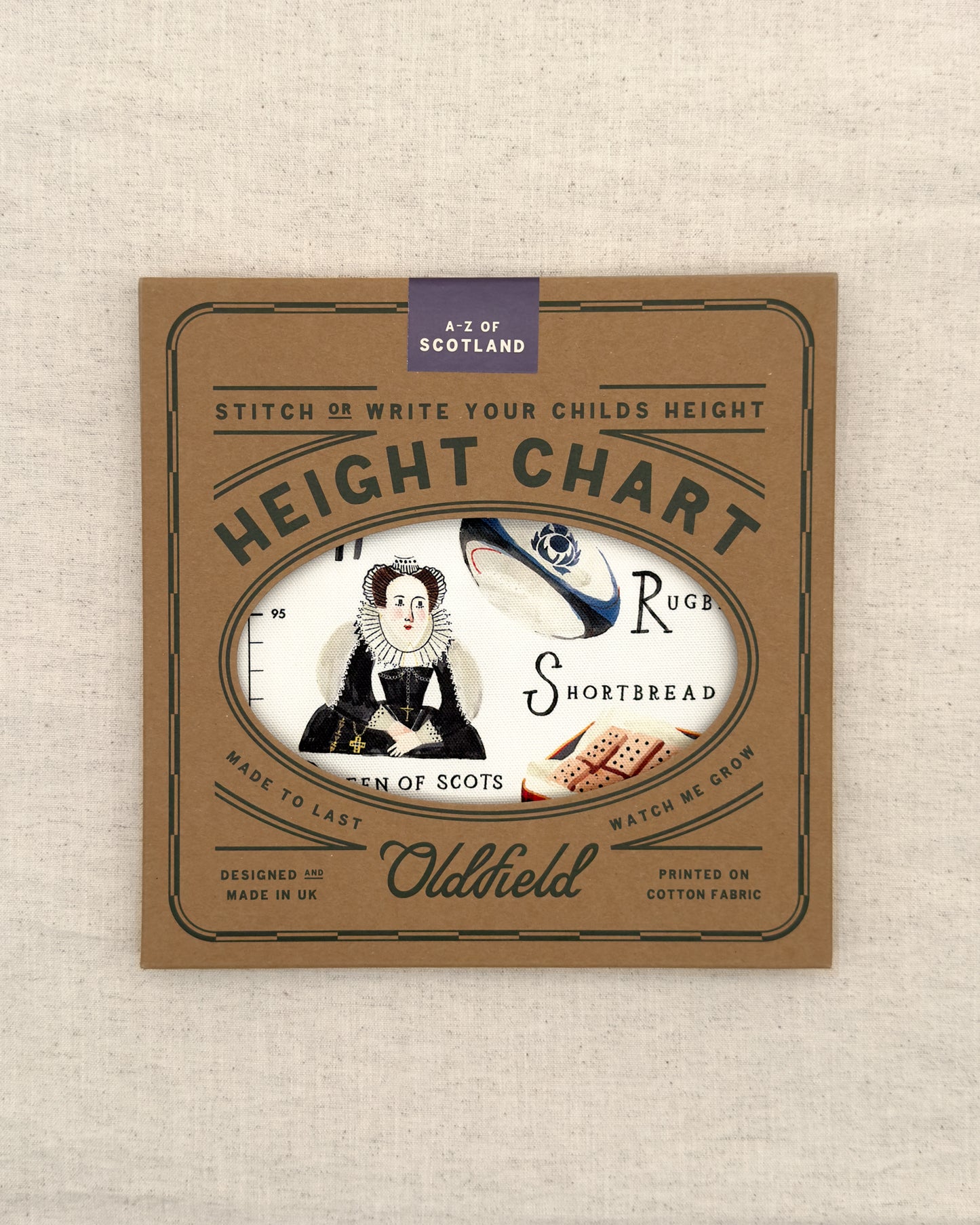 Scotland A-Z Children's Fabric Height Chart