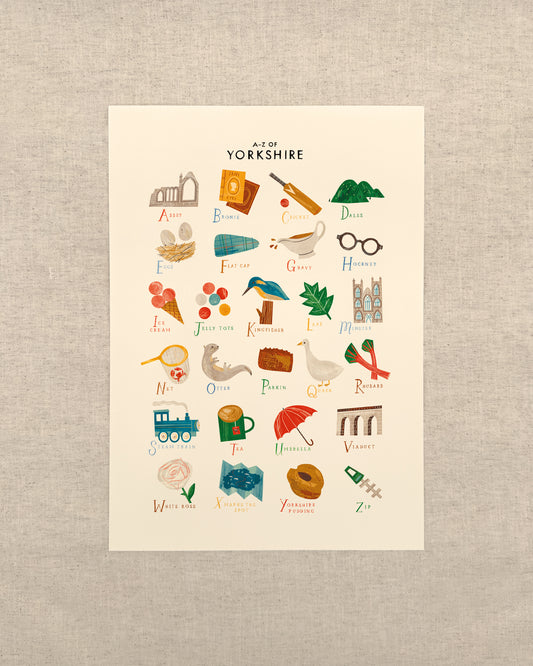 A-Z Yorkshire A3 Print