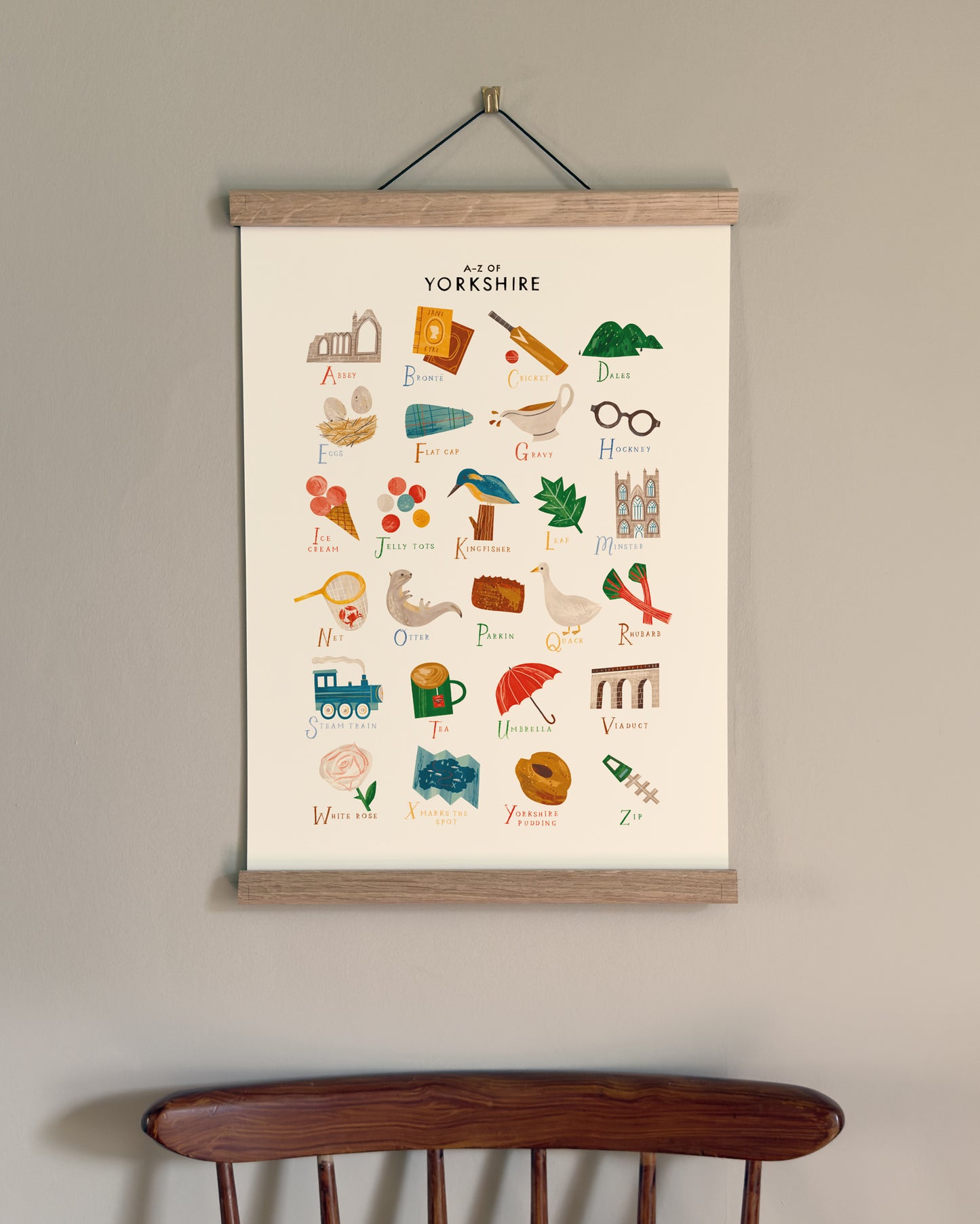 A-Z Yorkshire A3 Print