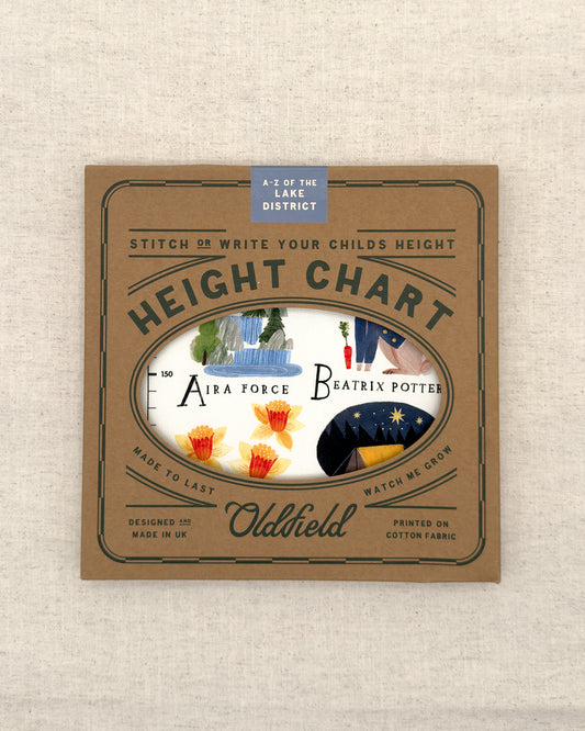 Lake District A-Z Children's Fabric Height Chart