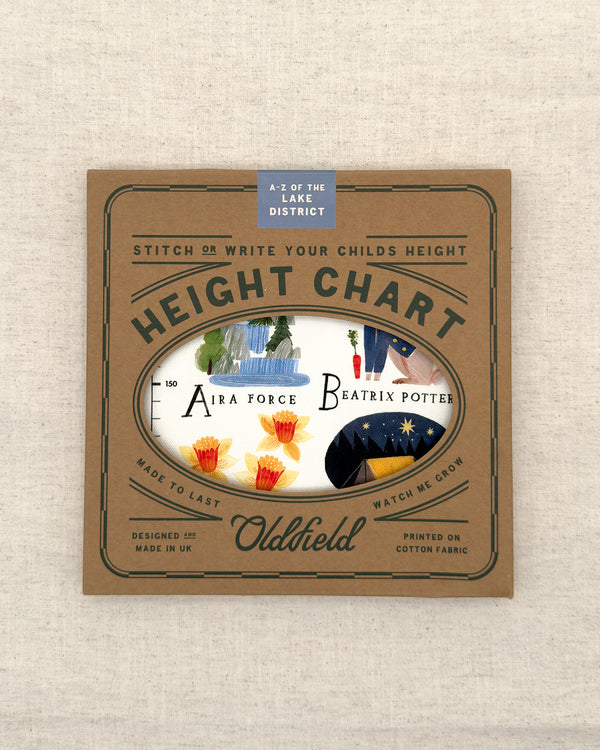 Lake District A-Z Children's Fabric Height Chart