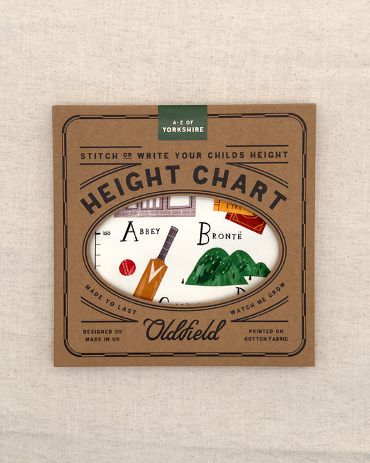 Yorkshire A-Z Children's Fabric Height Chart