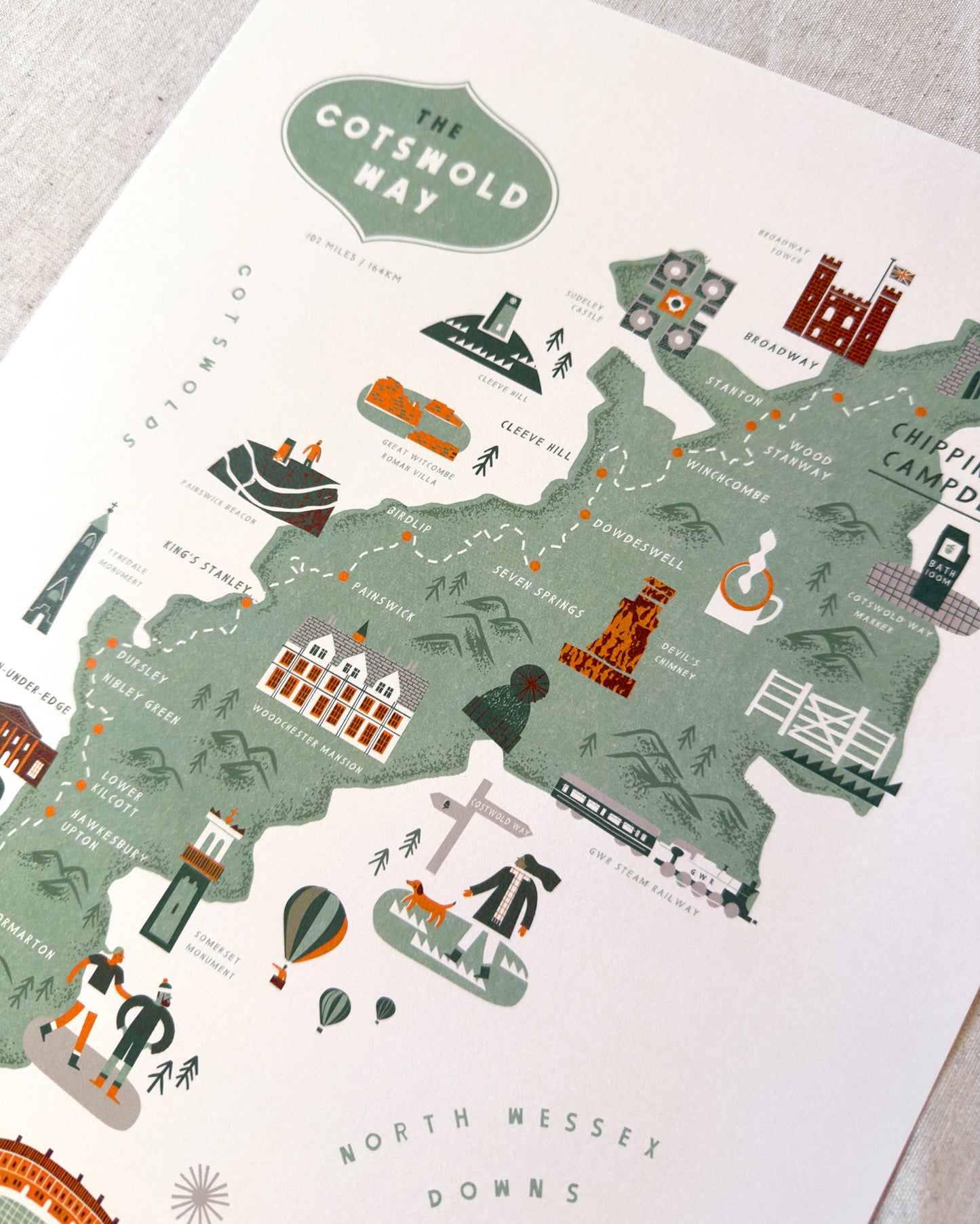Cotswold Way A3 Route Map