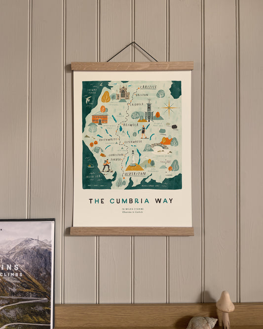 The Cumbria Way A3 Route Map