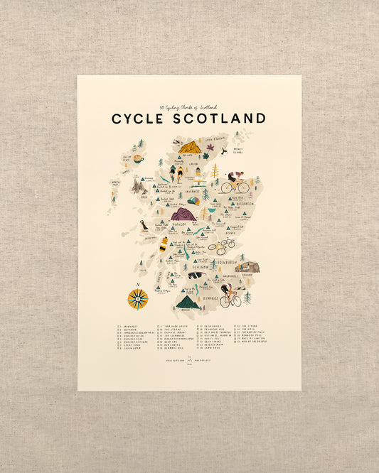 Cycle Scotland A3 Map Checklist