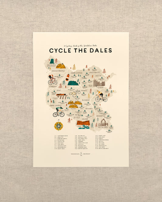 Cycle the Dales A3 Map Checklist