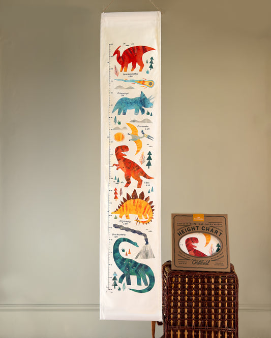 Dinosaur Children's Fabric Height Chart