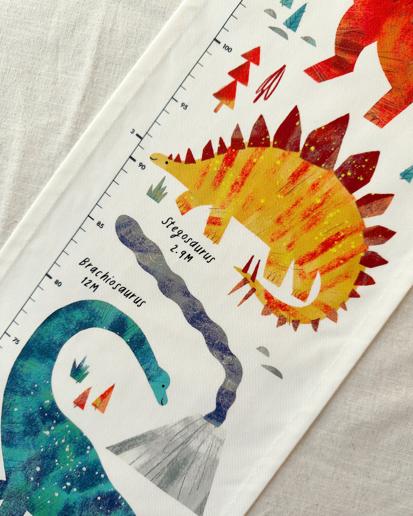 Dinosaur Children's Fabric Height Chart