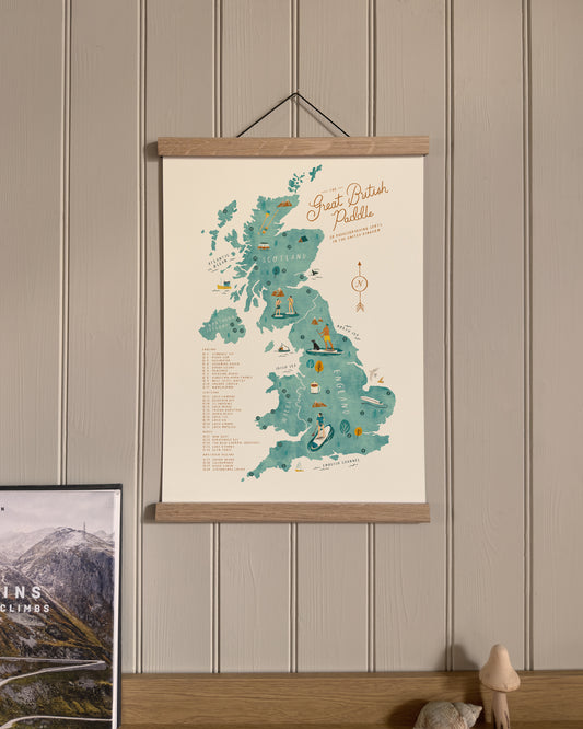 Great British Paddle A3 Map Checklist