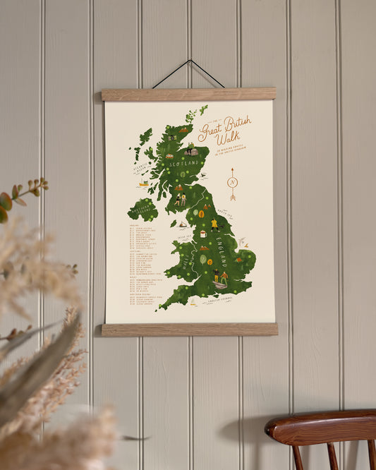 Great British Walk A3 Map Checklist