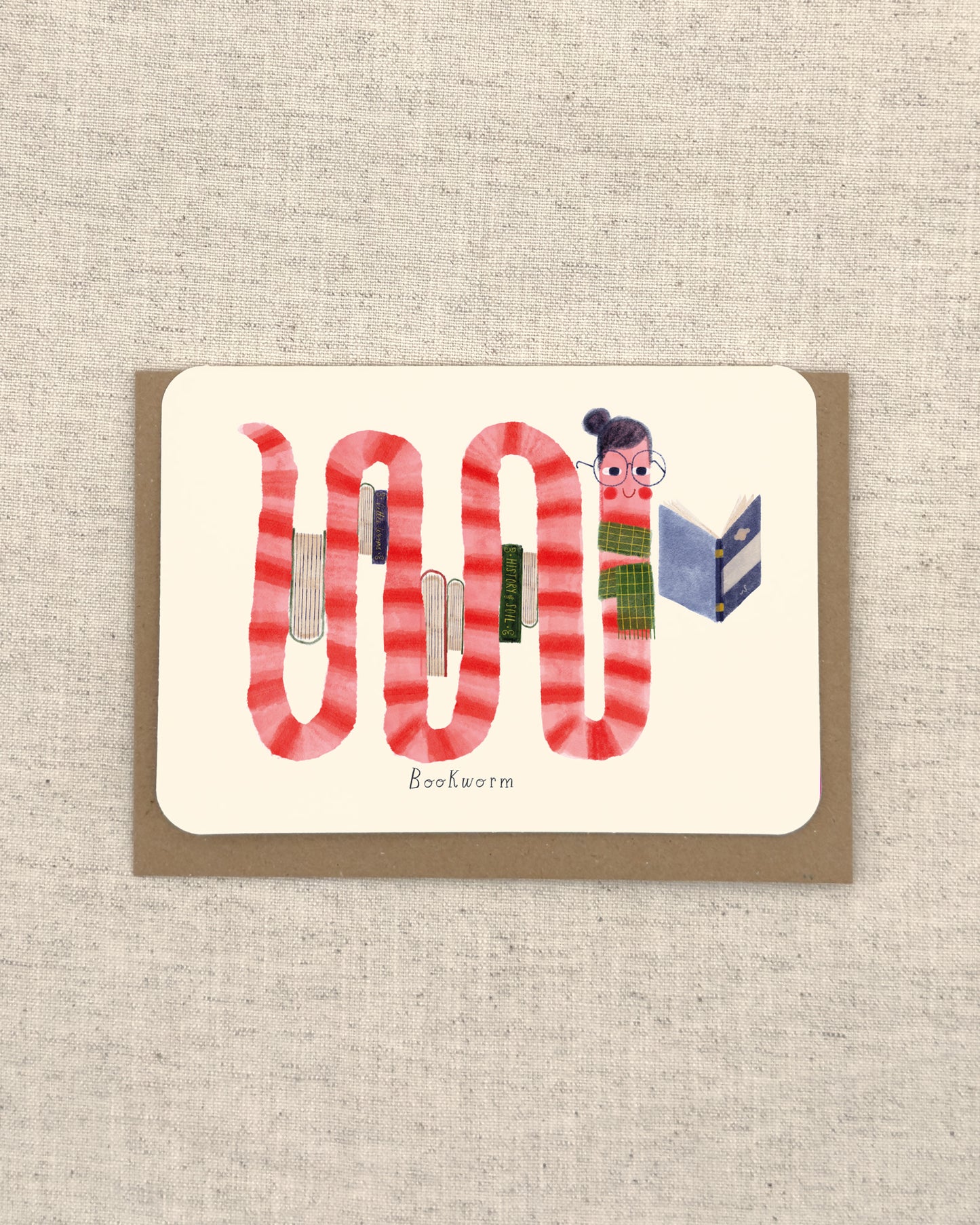 Bookworm Greetings Card