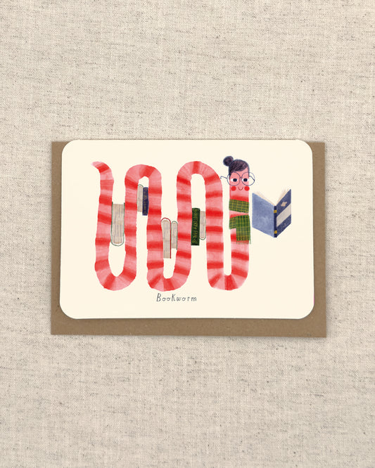 Bookworm Greetings Card