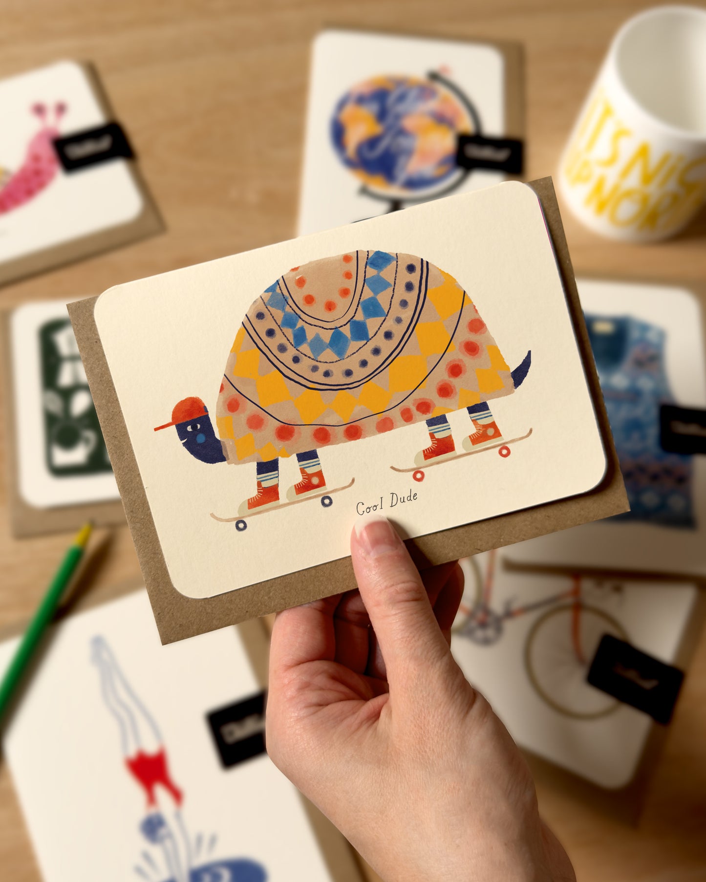 Cool Dude Skater Greetings Card