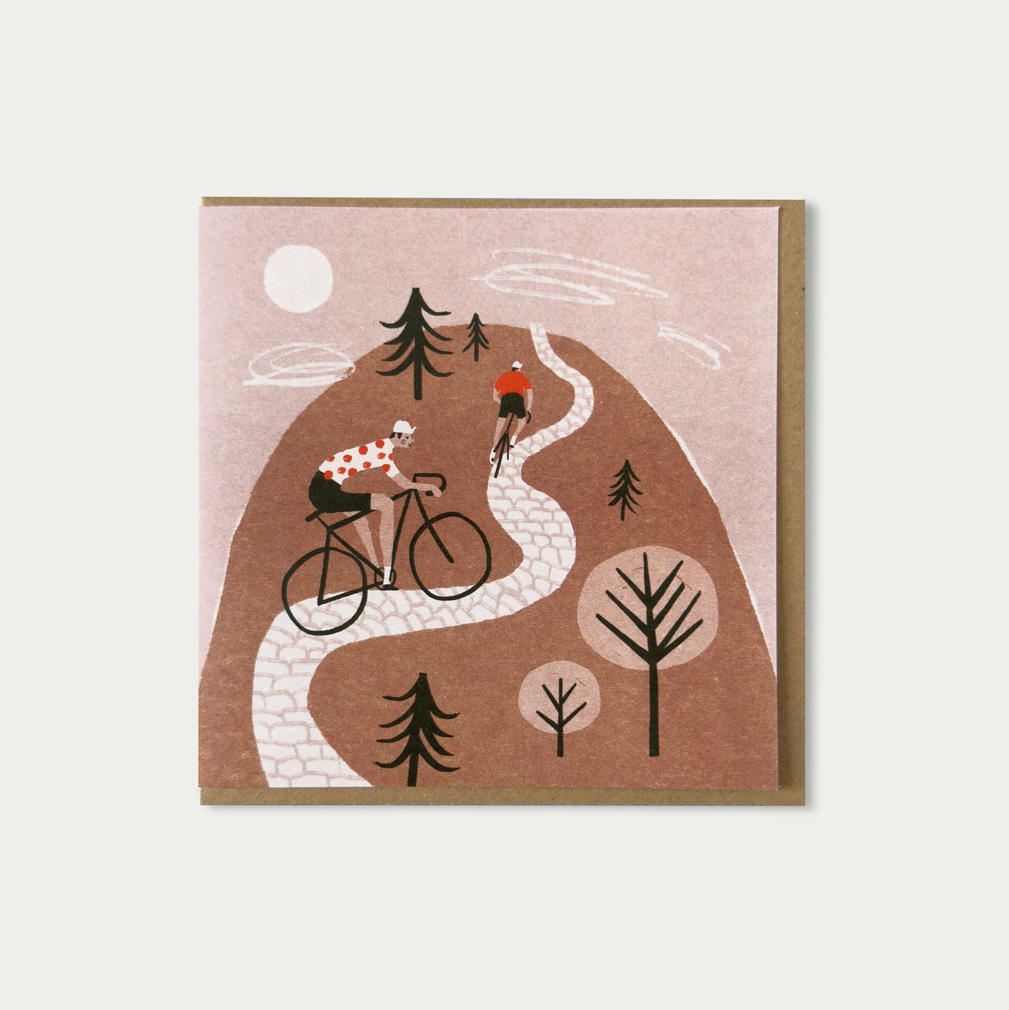 Cycling Climb Greetings Card