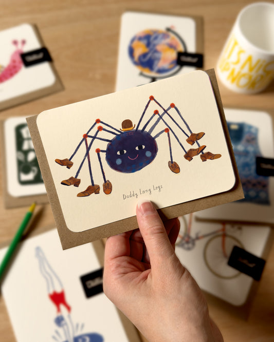 Daddy Long Legs Greetings Card