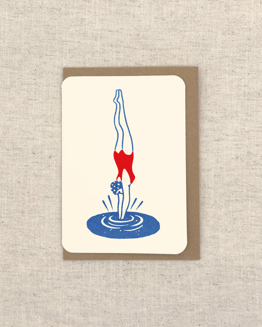 Diver Greetings Card