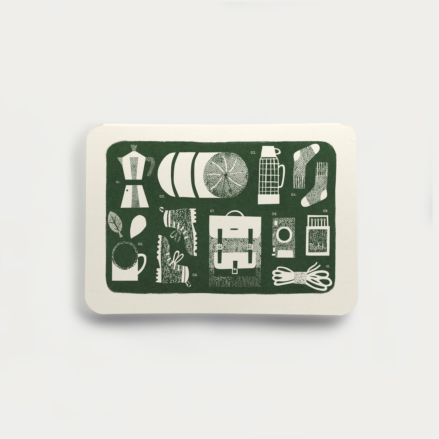 Hiking Essentials Greetings Card