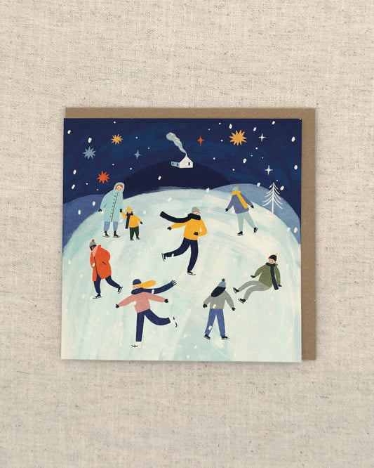 Ice Skating Greetings Card