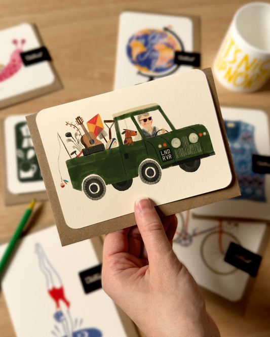 Dad's Land Rover Greetings Card