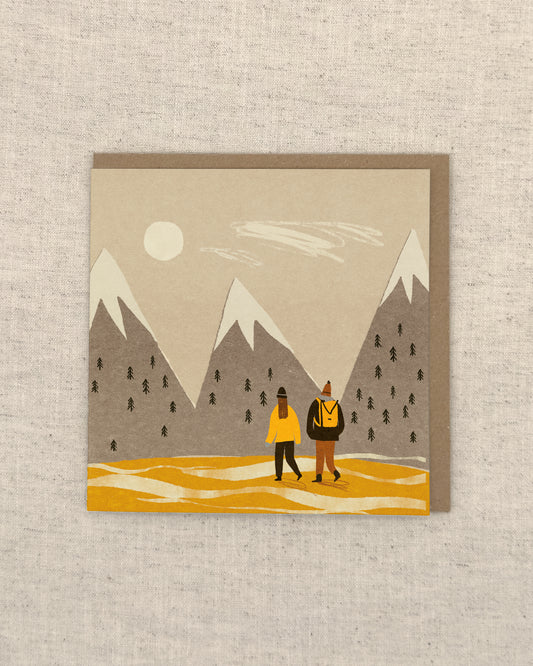 Mountain Walk Greetings Card