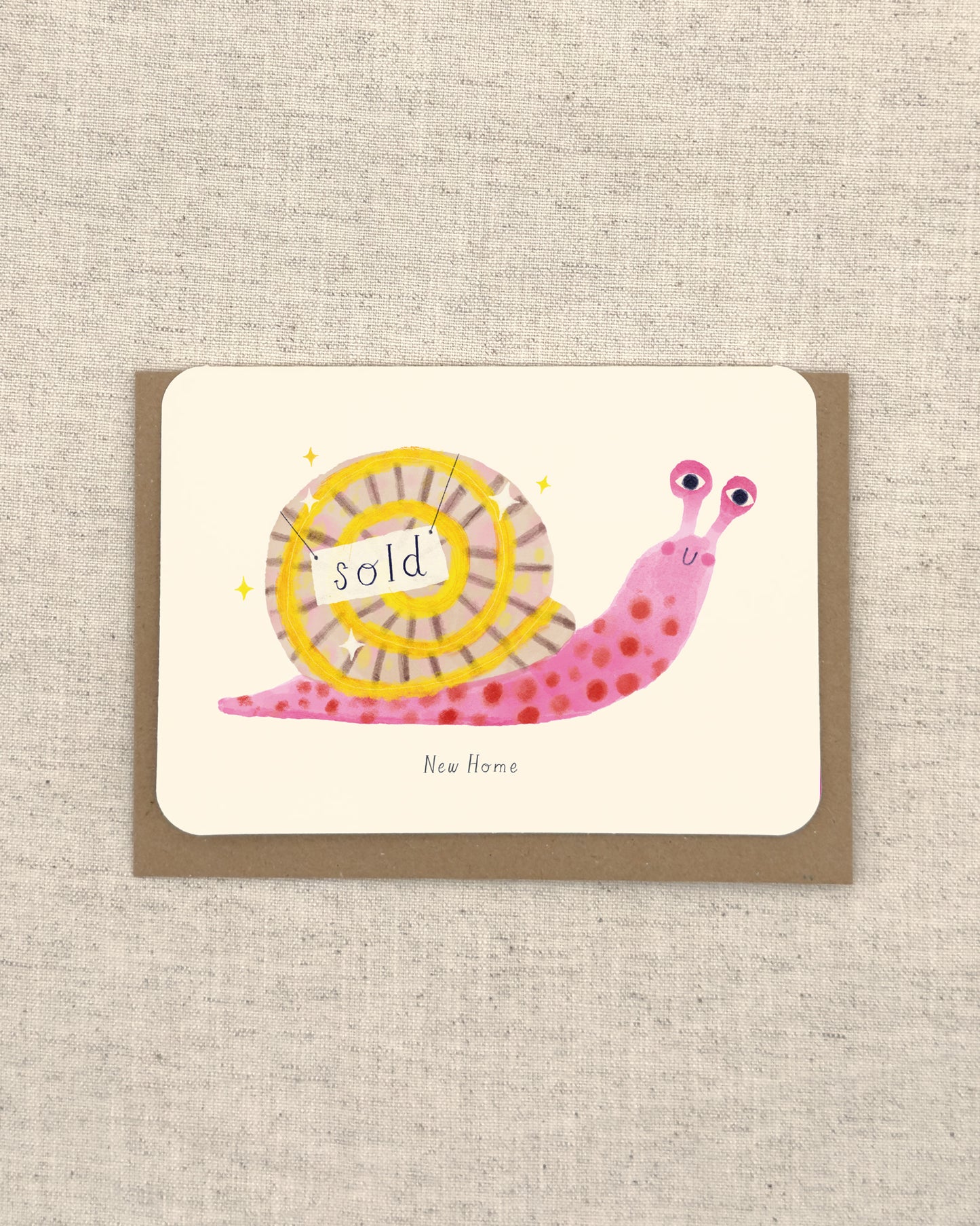 New Home Snail Greetings Card