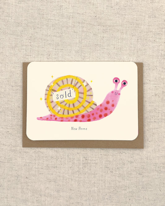 New Home Snail Greetings Card