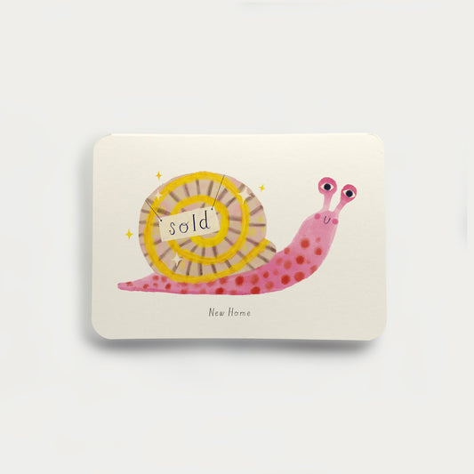 New Home Snail Greetings Card