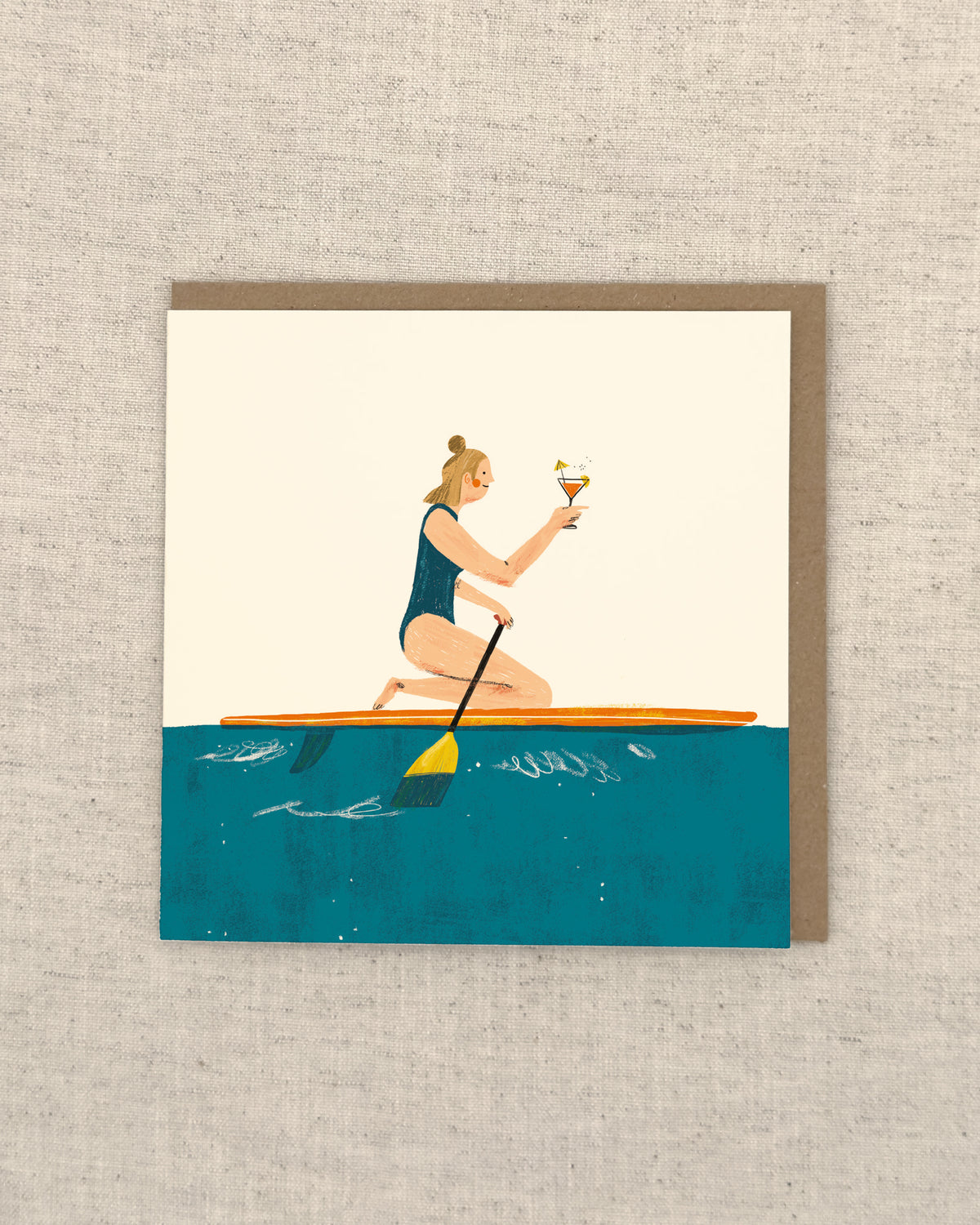 Paddle & A Cocktail Greetings Card