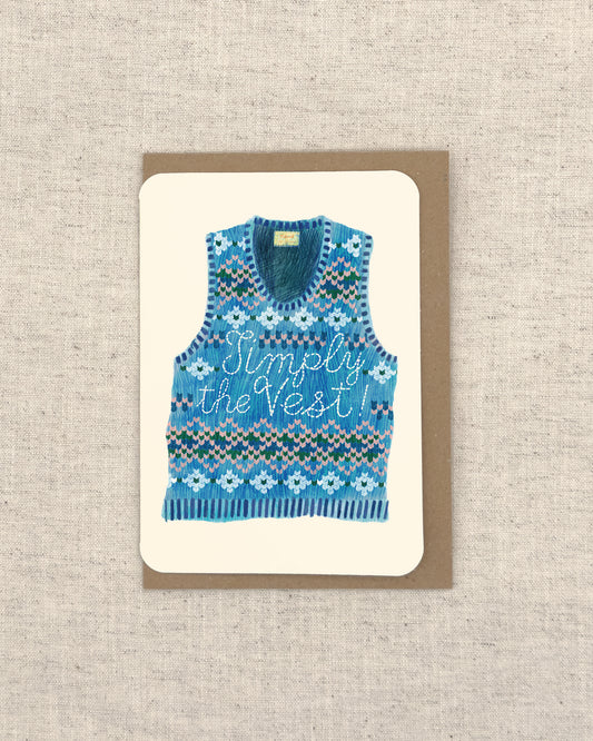 Simply the Vest Greetings Card