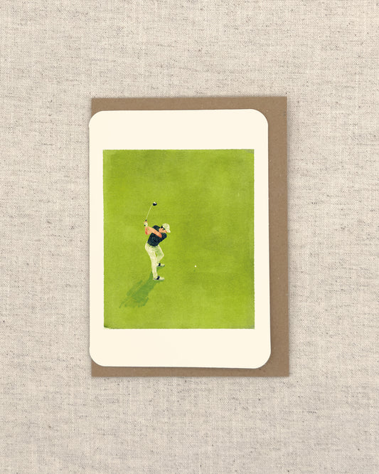 Swatch Golfer Greetings Card