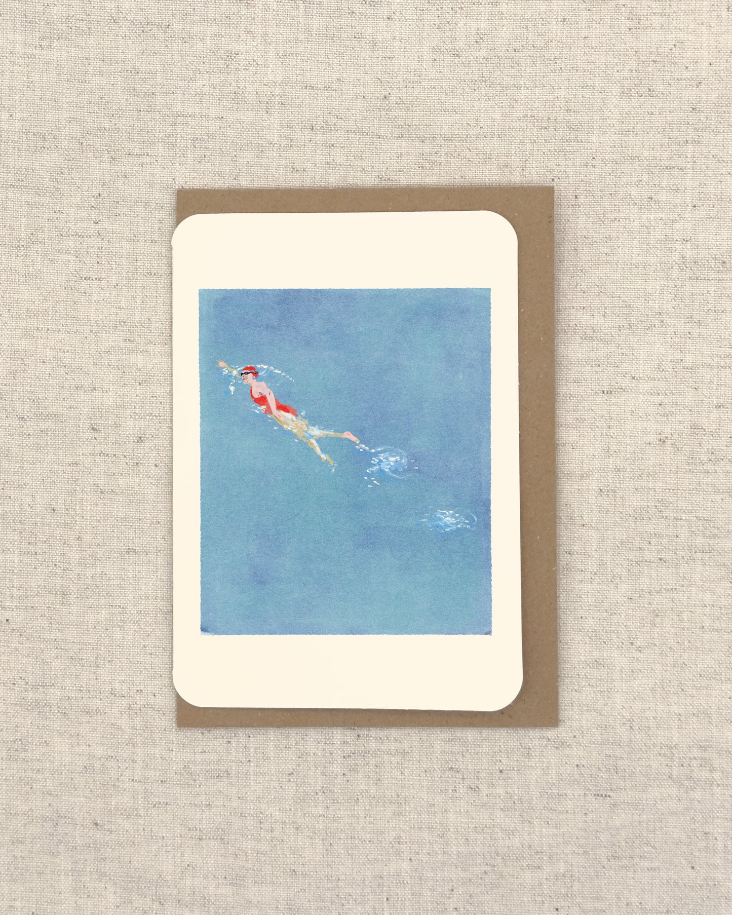 Swatch Solo Swimmer Greetings Card