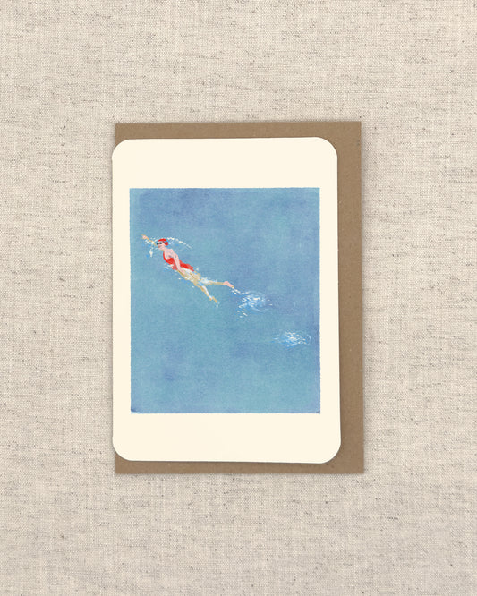 Swatch Solo Swimmer Greetings Card