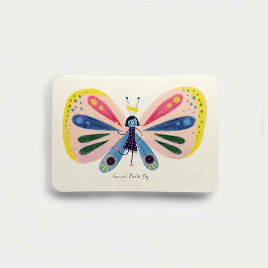 Social Butterfly Greetings Card