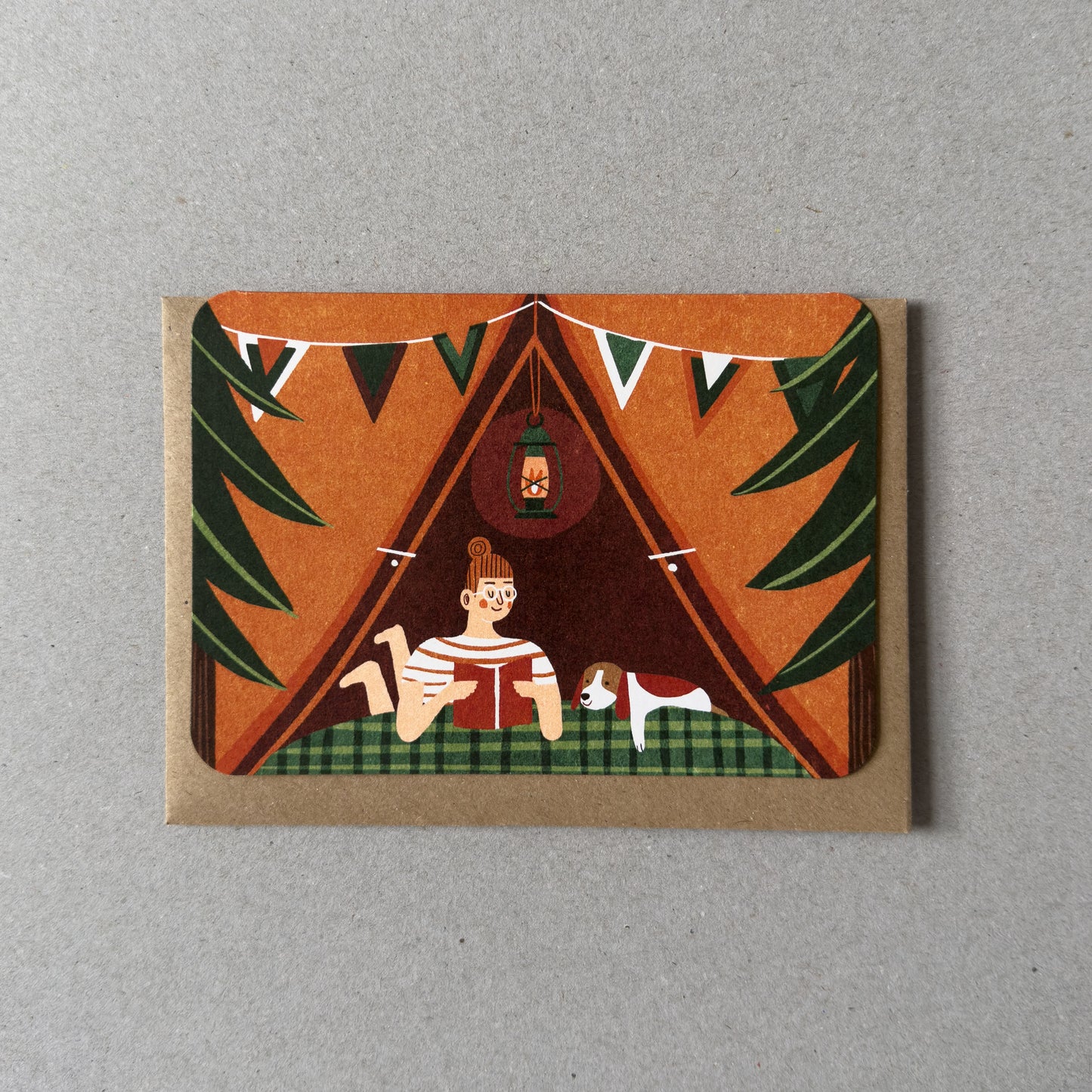 Tent No.3 Greetings Card (Red)