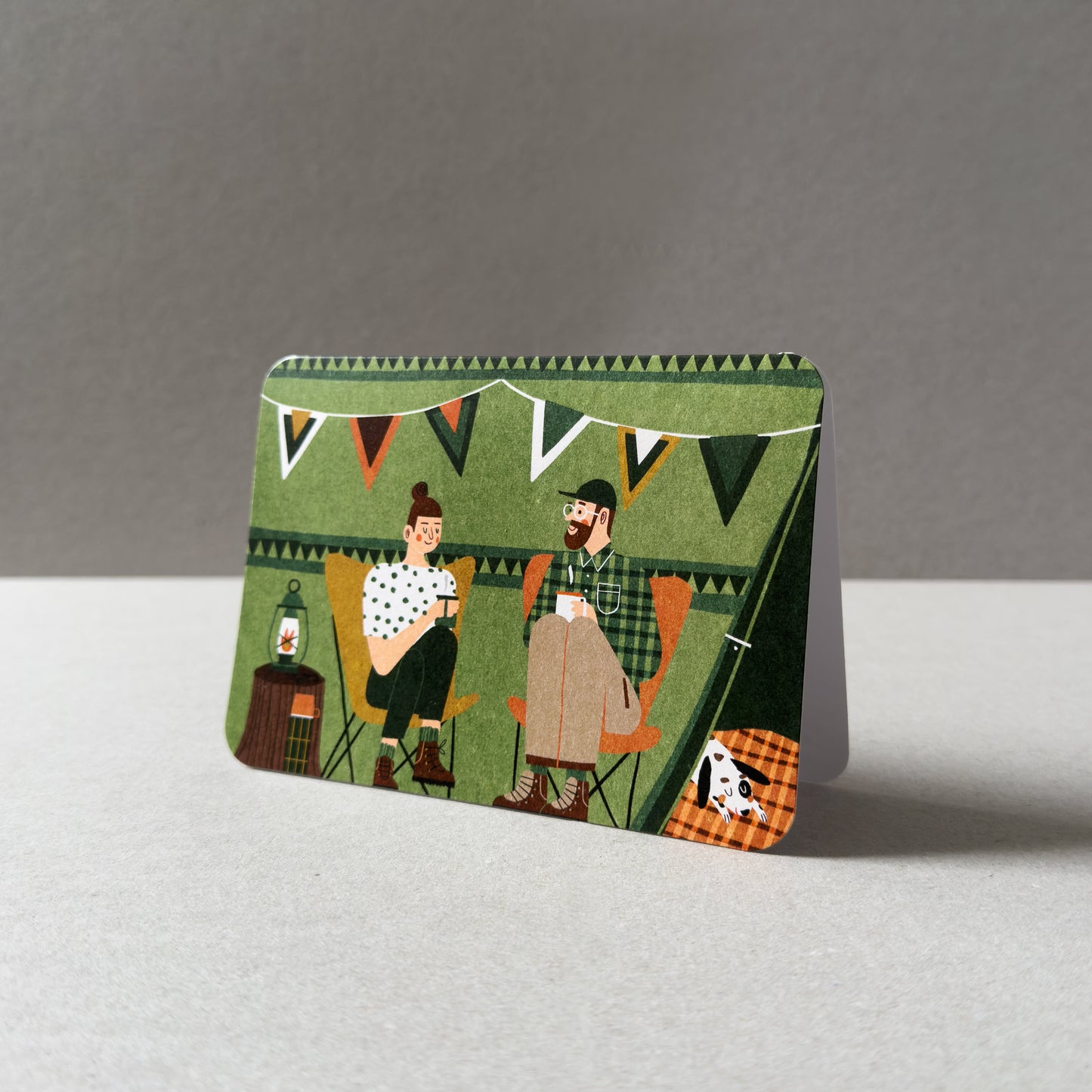 Tent No.1 Greetings Card (Green)