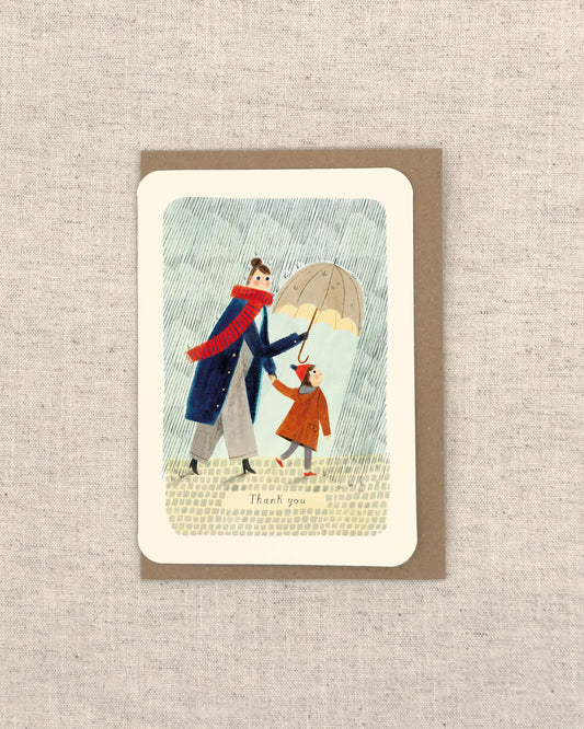 Thank You Umbrella Greetings Card