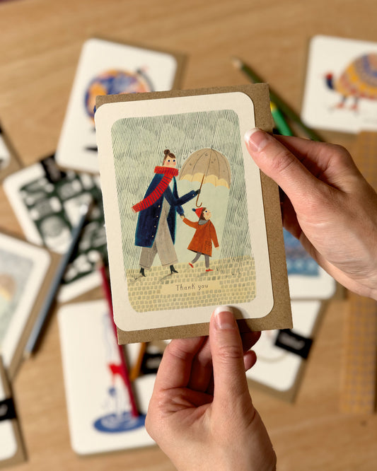 Thank You Umbrella Greetings Card
