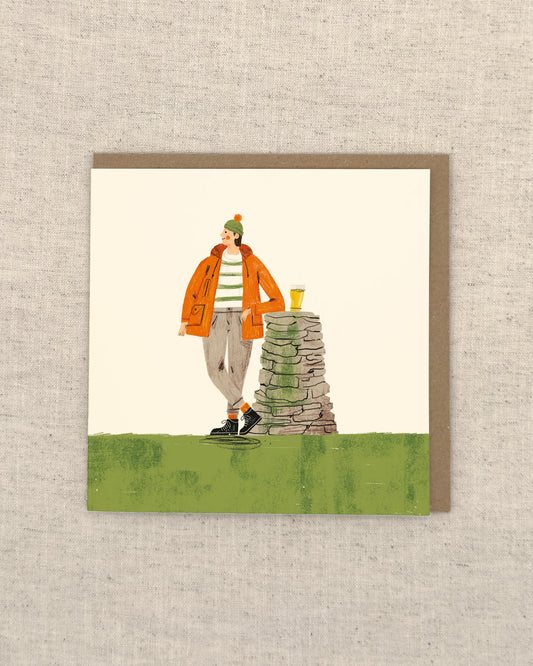 Walk & A Pint Greetings Card