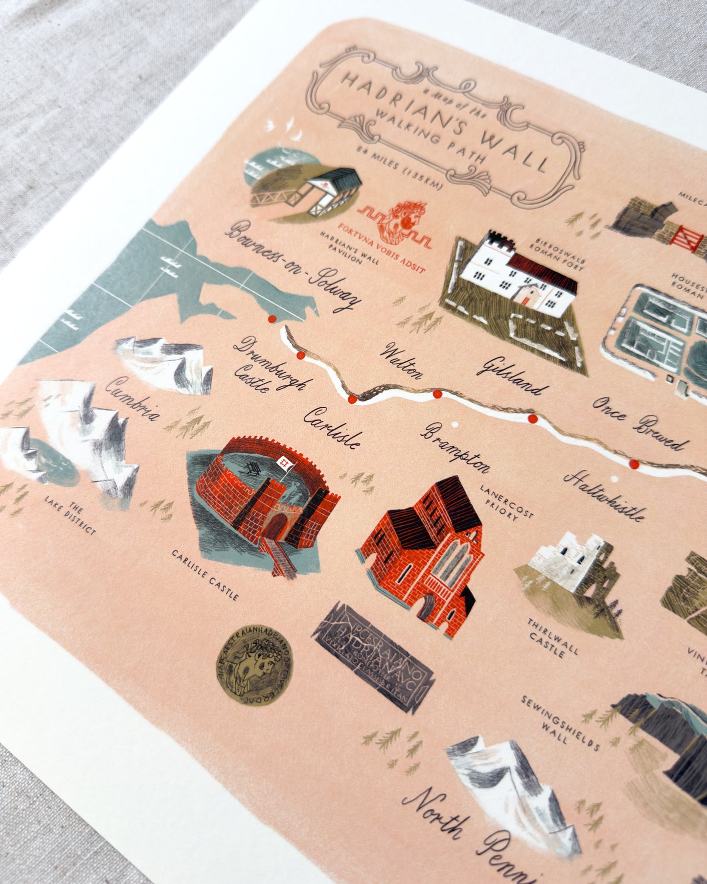 Hadrian's Wall A3 Route Map