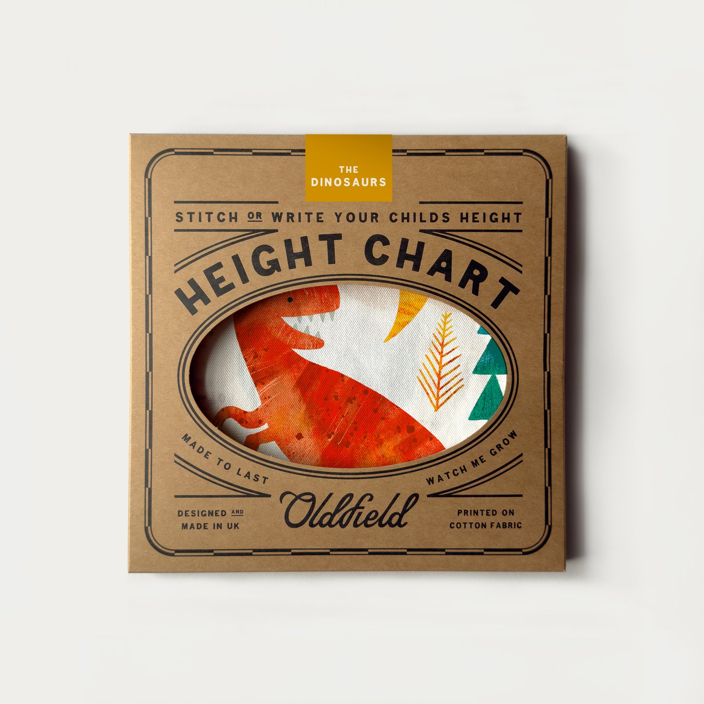 Dinosaur Children's Fabric Height Chart