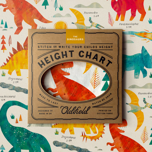Dinosaur Children's Fabric Height Chart