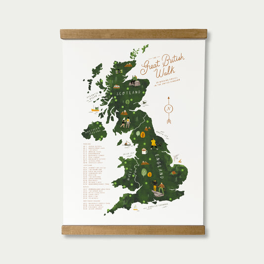 Great British Walk A3 Map Checklist