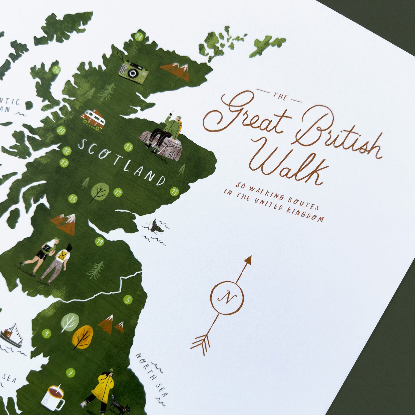 Great British Walk A3 Map Checklist