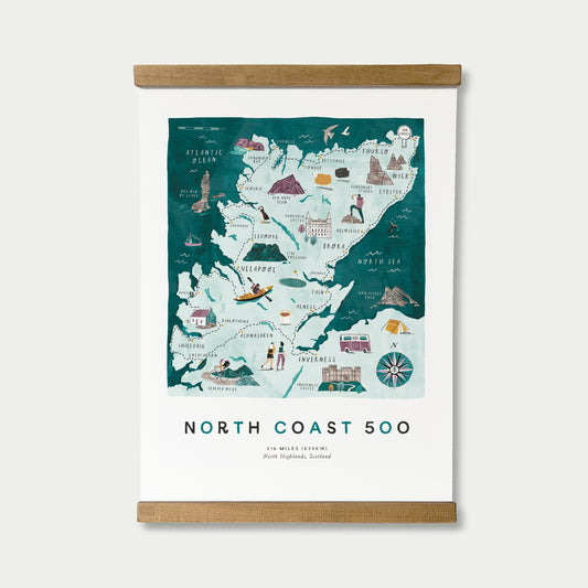 North Coast 500 A3 Route Map