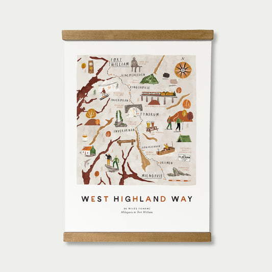 West Highland Way A3 Route Map